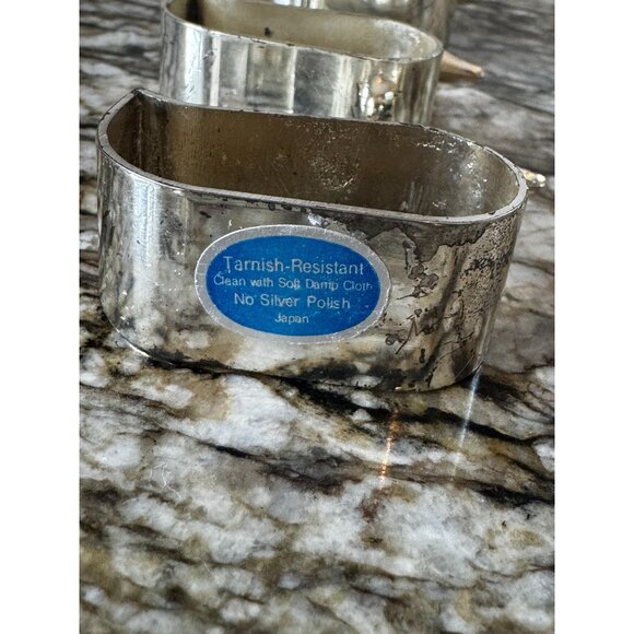 F.B. Rogers Silver Co Set of 4 Duck Silver-plated Napkin Rings Vintage Japan - Picture 3 of 6